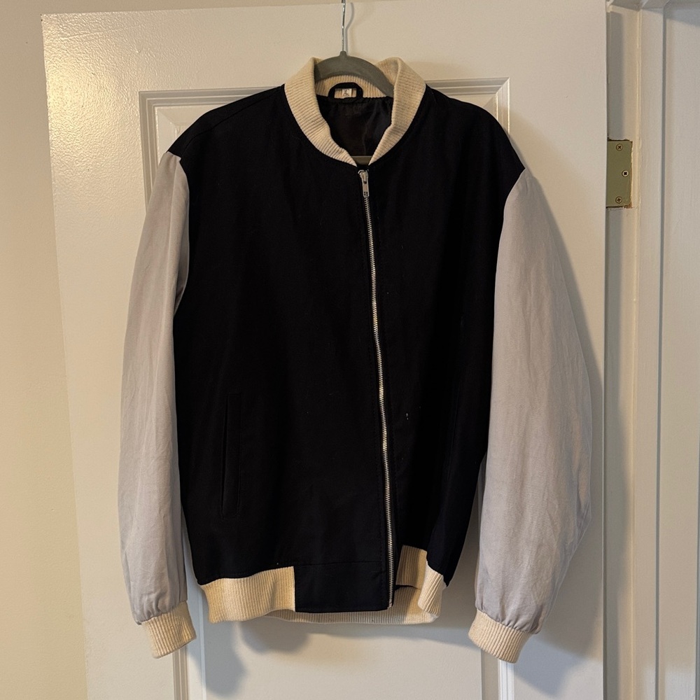 Black and White Bomber Jacket